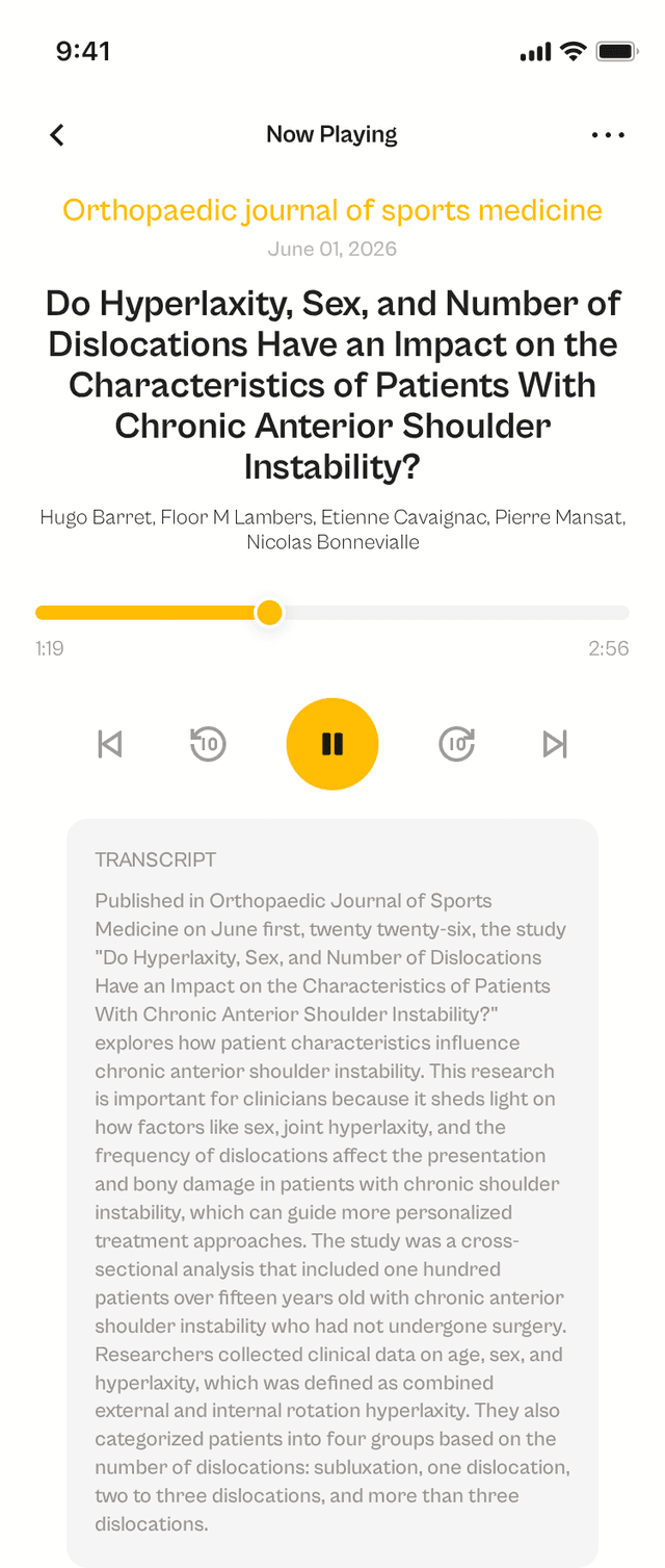 Do Hyperlaxity, Sex, and Number of Dislocations Have an Impact on the ...
